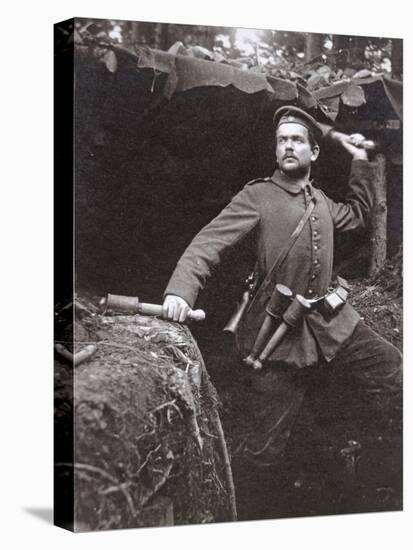 WWI German Grenadier Armed with Stick Grenades, 1915-German photographer-Premier Image Canvas