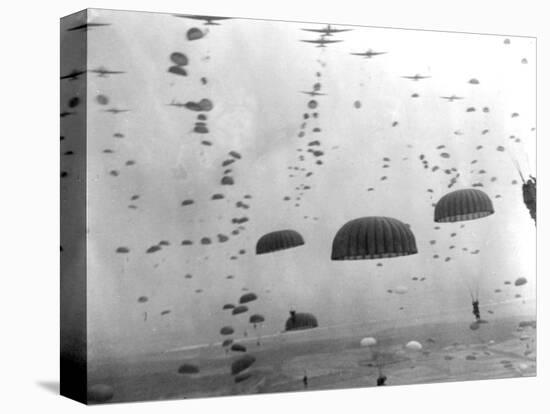 WWII Parachutes over Holland-null-Premier Image Canvas