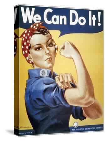 Rosie the Riveter Canvas Giclee Print Photo Prints Decor WWII Magazine Ad 1 