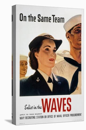 WWII: Waves Poster-null-Premier Image Canvas