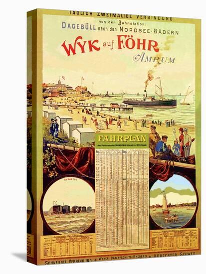Wyk Auf Fohr', Poster Advertising the Wyk Steam Shipping Company, 1897-German School-Premier Image Canvas