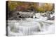 Wyoming, Sublette County, Pine Creek Flowing Through Autumn Foliage-Elizabeth Boehm-Premier Image Canvas