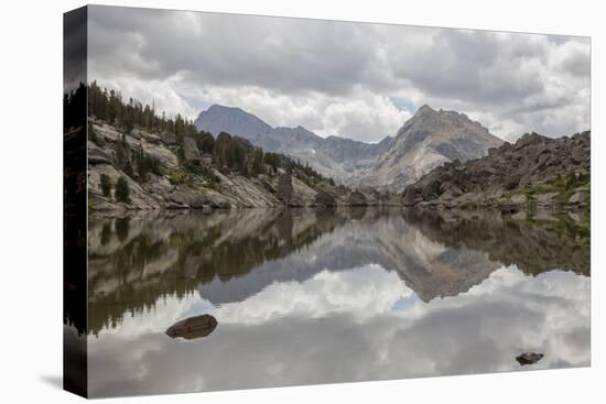 Wyoming, Wind River Range, Small Lake with Mountain Reflection-Elizabeth Boehm-Premier Image Canvas