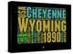 Wyoming Word Cloud 1-NaxArt-Stretched Canvas
