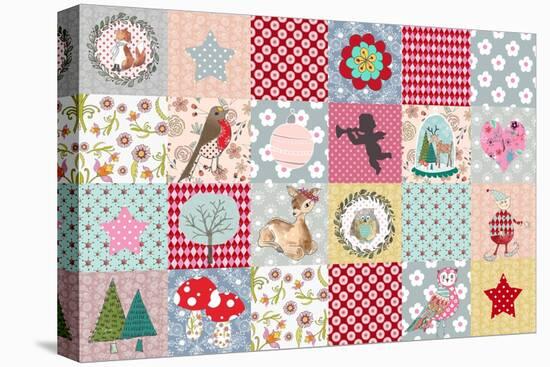 Xmas Patchwork-Effie Zafiropoulou-Premier Image Canvas