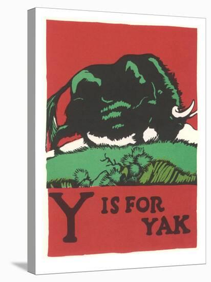 Y is for Yak-null-Stretched Canvas