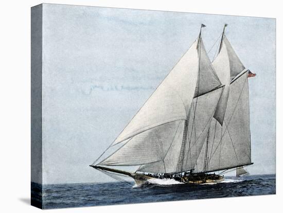 Yacht "America," First Winner of the America's Cup Race, in a Later Rig-null-Premier Image Canvas