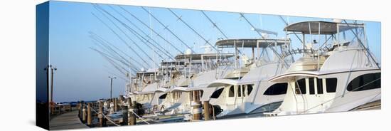 Yacht Charter Boats at a Harbor, Oregon Inlet, Outer Banks, North Carolina, Usa-null-Premier Image Canvas