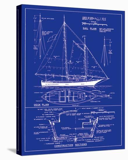 Yacht Design-The Vintage Collection-Stretched Canvas