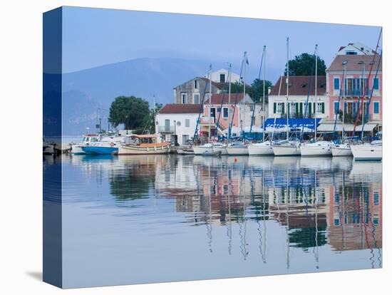 Yacht Harbor, Fiskardo, Kefalonia, Ionian Islands, Greece-Walter Bibikow-Premier Image Canvas