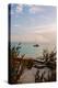 Yacht in Caribbean Sea Seen from Beach, Great Exumand, Bahamas-null-Premier Image Canvas