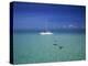 Yacht Moored in the North Sound, with Stringrays Visible Beneath the Water, Cayman Islands-Tomlinson Ruth-Premier Image Canvas