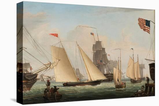 Yacht 'Northern Light' in Boston Harbor, 1845-Fitz Henry Lane-Premier Image Canvas