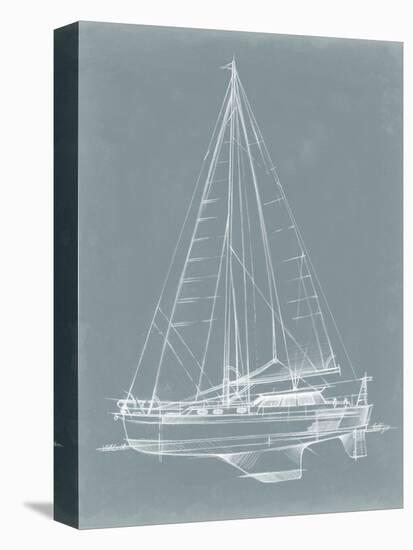 Yacht Sketches I-Ethan Harper-Stretched Canvas