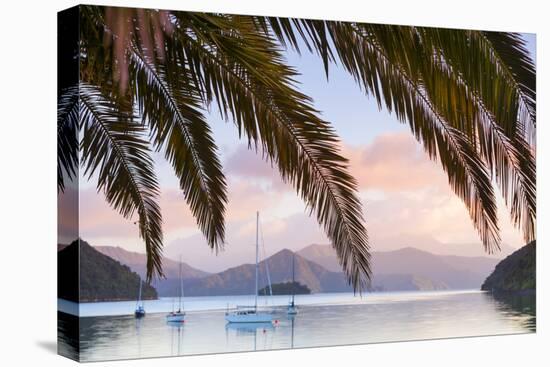 Yachts Anchored on the Idyllic Queen Charlotte Sound, Marlborough Sounds, South Island, New Zealand-Doug Pearson-Premier Image Canvas