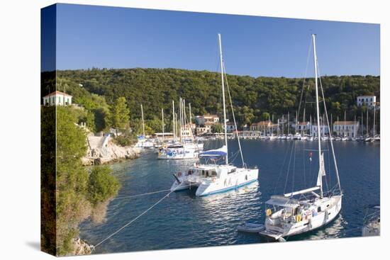 Yachts at Anchor in the Pretty Harbour, Kioni, Ithaca (Ithaki)-Ruth Tomlinson-Premier Image Canvas