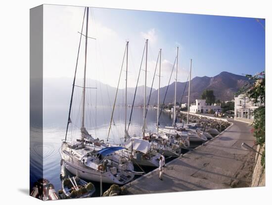 Yachts, Livadhia, Island of Tilos, Dodecanese, Greece-Ken Gillham-Premier Image Canvas