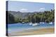 Yachts moored in the sheltered harbour, Ngakuta Bay, near Picton, Marlborough, South Island, New Ze-Ruth Tomlinson-Premier Image Canvas