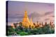 Yangon, Myanmar View of Shwedagon Pagoda at Dusk-SeanPavonePhoto-Premier Image Canvas
