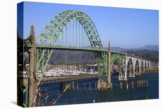 Yaquina Bay Bridge Spanning the Yaquina Bay at Newport, Oregon, USA-David R. Frazier-Premier Image Canvas