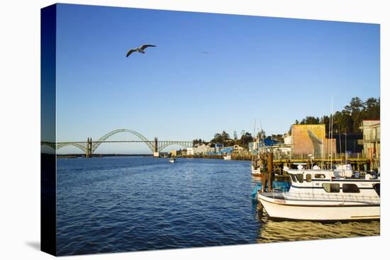 Yaquina Bay Harbor. Newport, OR-Justin Bailie-Premier Image Canvas