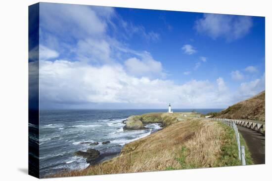 Yaquina Head Lighthouse, Oregon Coast-Justin Bailie-Premier Image Canvas