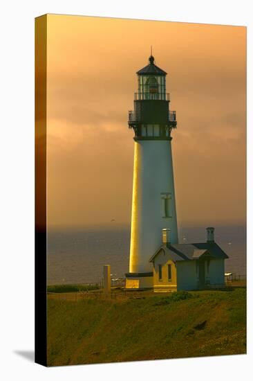 Yaquina Head Lighthouse-George Johnson-Stretched Canvas