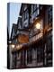 Ye Old Bullring Tavern Public House Dating from 14th Century, at Night, Ludlow, Shropshire, England-Nick Servian-Premier Image Canvas