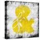 Yellow Ampersand-Jace Grey-Stretched Canvas