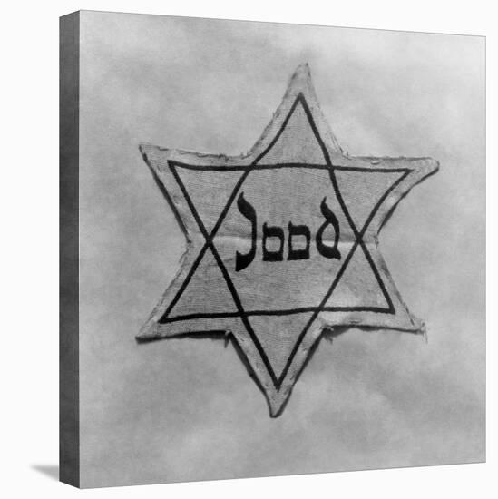 Yellow and Black Star Which the Jews Were Required to Wear in Occupied Holland During World War 2-null-Stretched Canvas