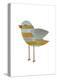 Yellow and Blue Striped Bird-John W Golden-Stretched Canvas