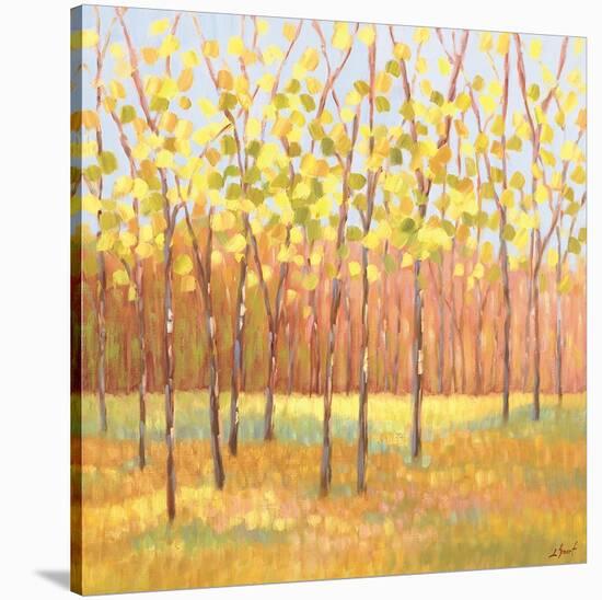 Yellow and Green Trees (center)-Libby Smart-Stretched Canvas