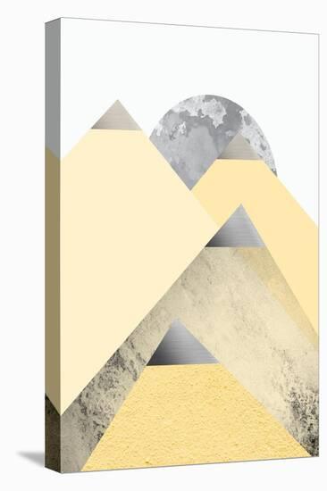 Yellow and Grey Mountains 2-Urban Epiphany-Stretched Canvas