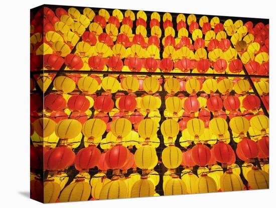 Yellow and orange paper lanterns-null-Premier Image Canvas