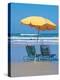 Yellow Beach Umbrella-Mark Gibson-Premier Image Canvas