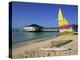 Yellow Boat, Pebble Beach, Barbados, West Indies, Caribbean, Central America-Lightfoot Jeremy-Premier Image Canvas