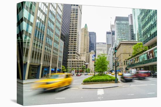 Yellow cab and cars on Park Avenue, Manhattan, New York City, United States of America, North Ameri-Fraser Hall-Premier Image Canvas