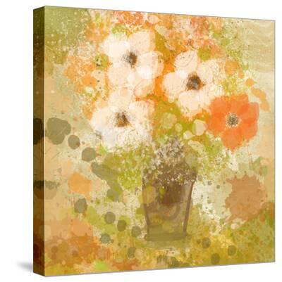 'Yellow Flowers in Vase' Stretched Canvas Print Irena Orlov