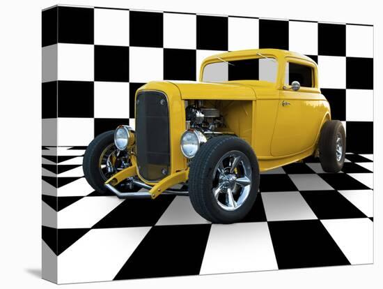 Yellow Hotrod-Lori Hutchison-Premier Image Canvas