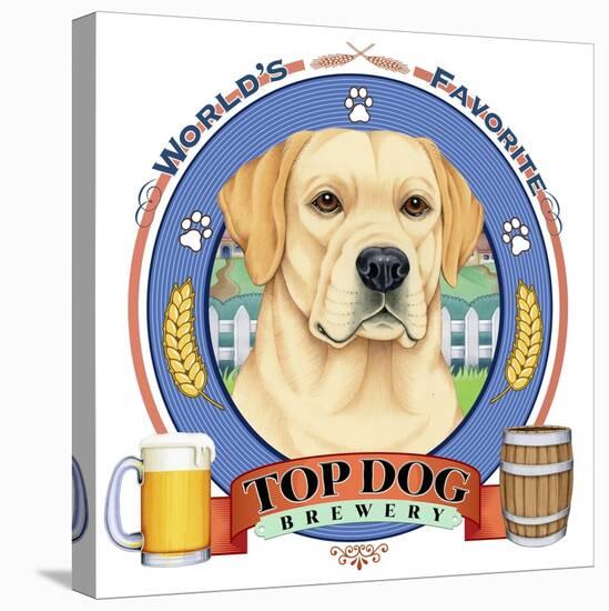 Yellow Labrador Beer Label-Tomoyo Pitcher-Premier Image Canvas