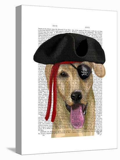 Yellow Labrador Pirate-Fab Funky-Stretched Canvas