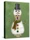 Yellow Labrador, Snowman Costume-Fab Funky-Stretched Canvas