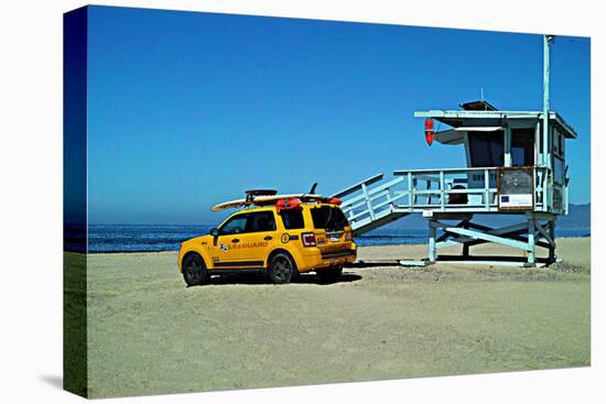 Yellow Life Gird Track at Beach-Steve Ash-Premier Image Canvas