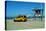 Yellow Life Gird Track at Beach-Steve Ash-Premier Image Canvas