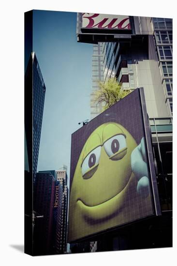 Yellow M&M, Ad, Time Square, architecture, skyscrapers, Streetview, Manhattan, New York, USA-Andrea Lang-Premier Image Canvas