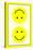 Yellow Opposed Happy Faces-null-Stretched Canvas