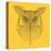 Yellow Owl Mesh-Lisa Kroll-Stretched Canvas