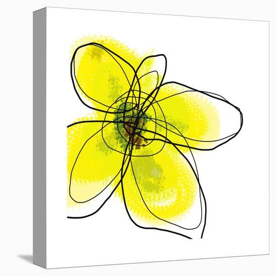 Yellow Petals 1-Jan Weiss-Stretched Canvas