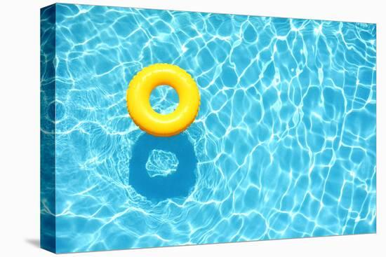 Yellow Pool Float, Ring Floating in a Refreshing Blue Swimming Pool-StacieStauffSmith Photos-Premier Image Canvas