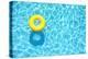 Yellow Pool Float, Ring Floating in a Refreshing Blue Swimming Pool-StacieStauffSmith Photos-Premier Image Canvas
